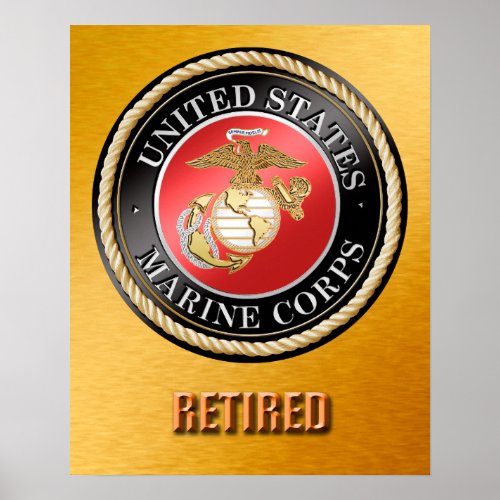 USMC Retired Poster