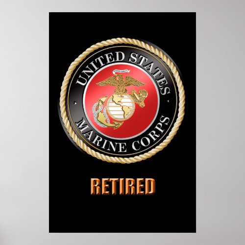 USMC Retired Poster