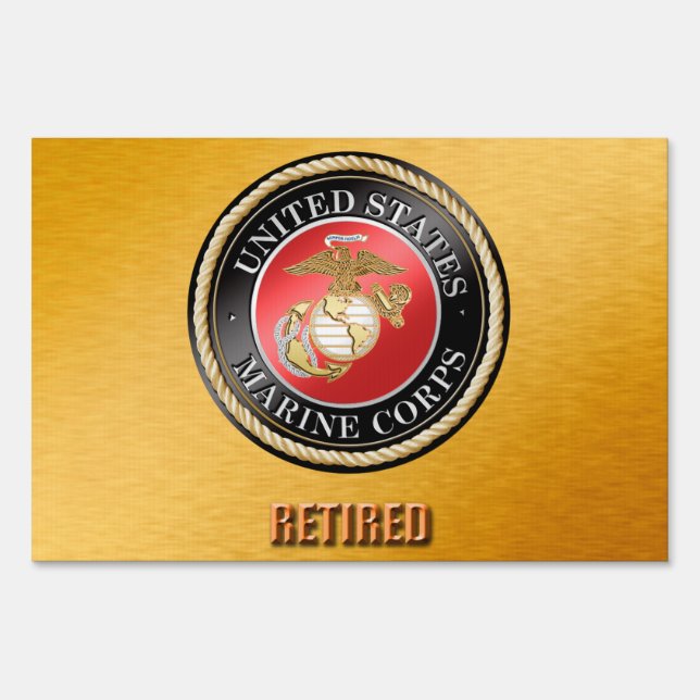 USMC Retired Yard Sign (Front)