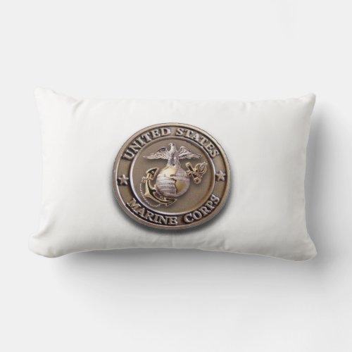 USMC Seal and Chesty Double_sided Lumbar Pillow