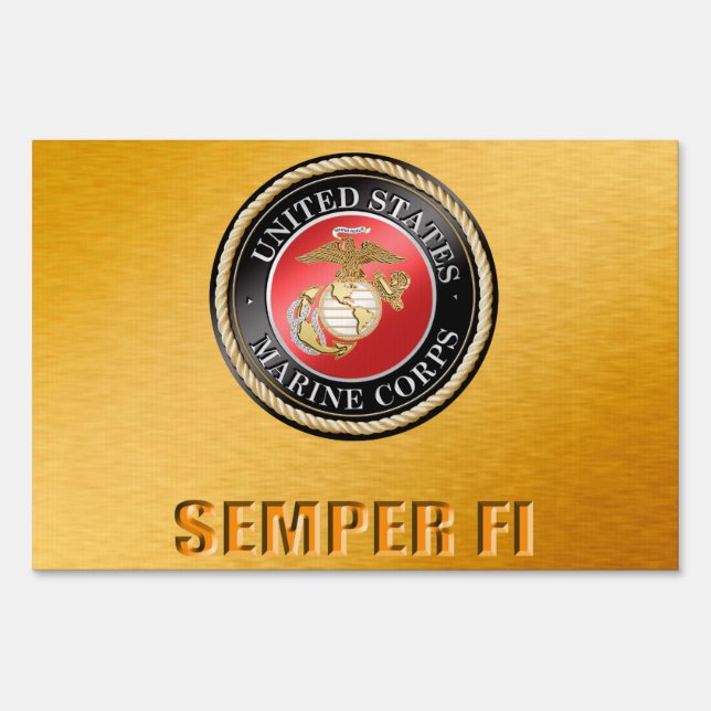 USMC Semper Fi Yard Sign (Front)
