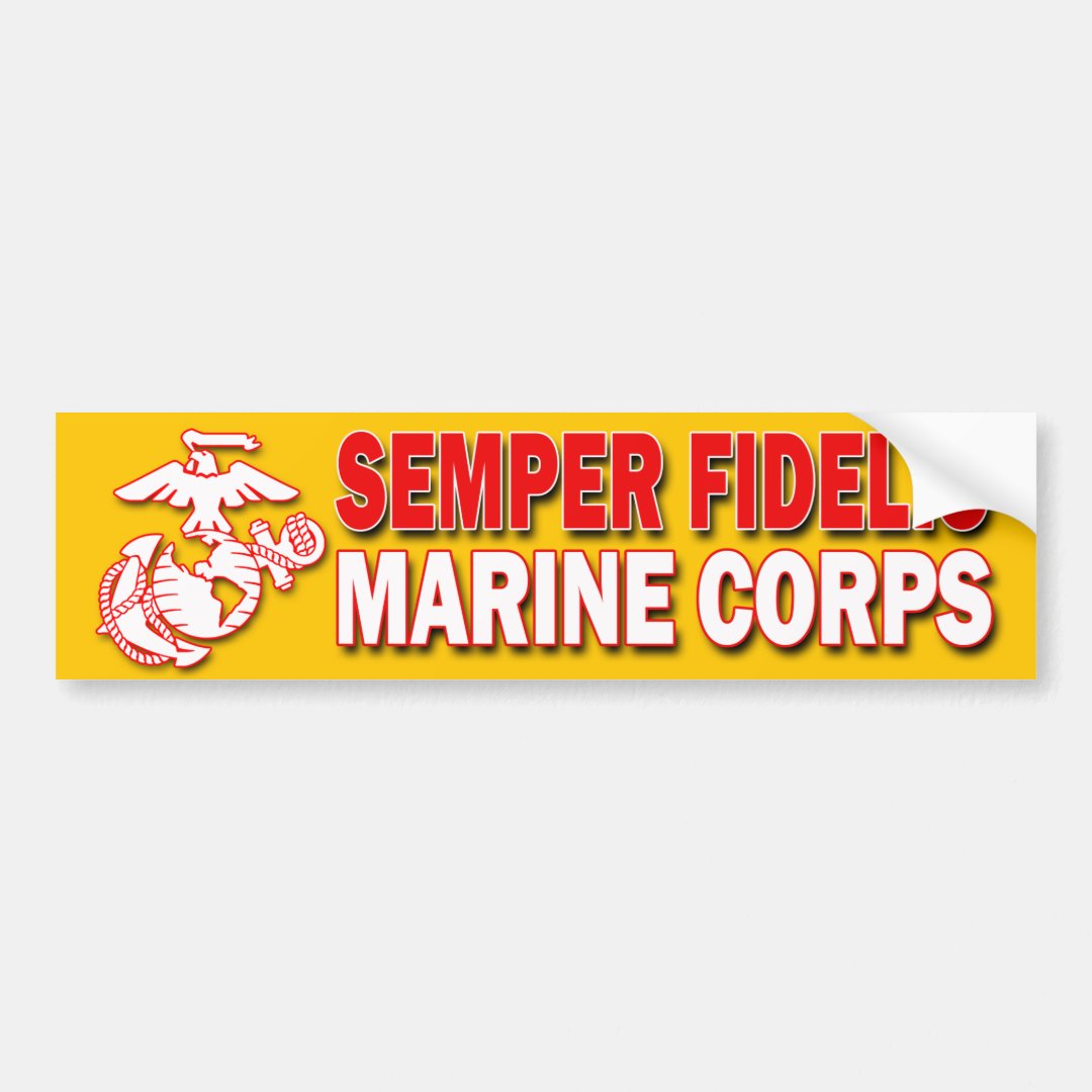 Usmc Semper Fidelis Bumper Sticker 