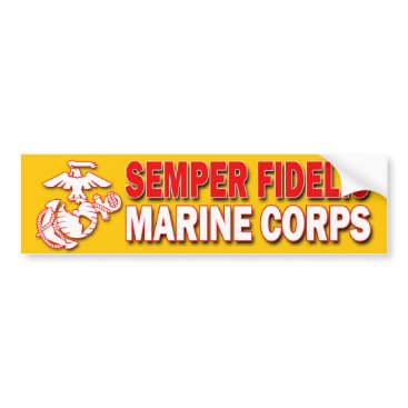 USMC Semper Fidelis Bumper Sticker USMC Semper Fidelis Bumper Sticker