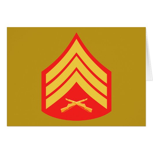 USMC Sgt Sergeant E-5 Cards (Front Horizontal)