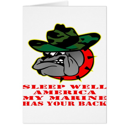 USMC Sleep Well America My Marine Has Your Back (Front)