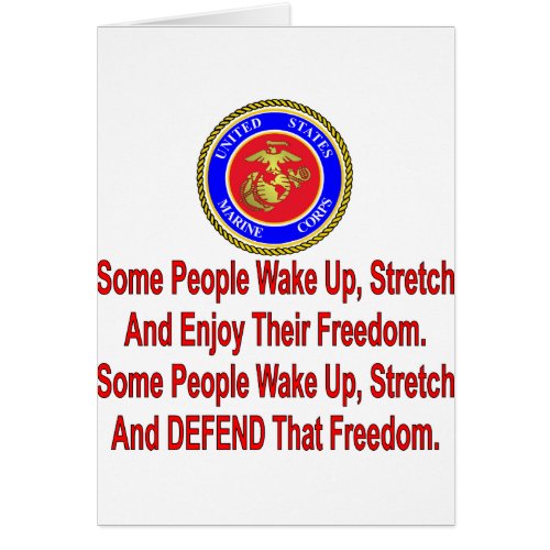 USMC Some People Defend That Freedom