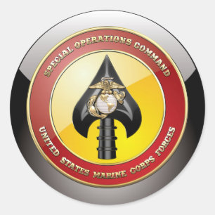 USMC Special Operations Command (MARSOC) [3D] Classic Round Sticker