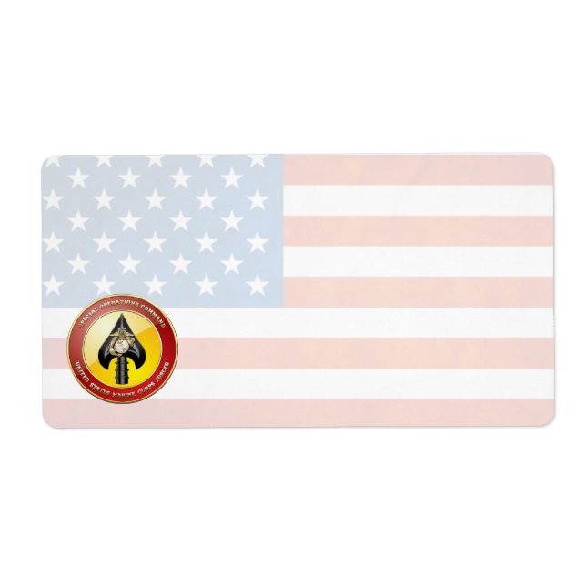 USMC Special Operations Command (MARSOC) [3D] Label (Front)