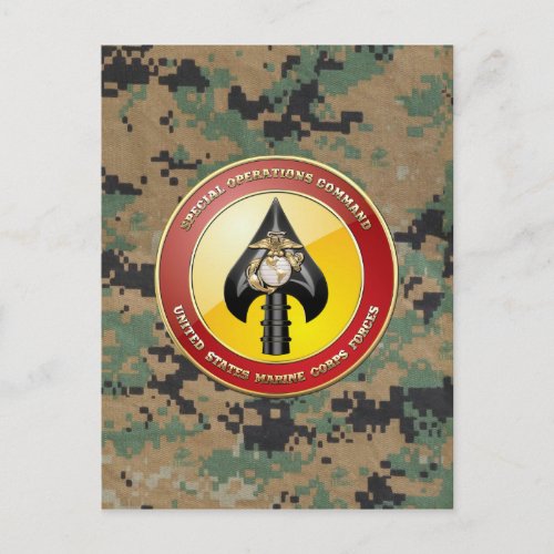 USMC Special Operations Command MARSOC 3D Postcard