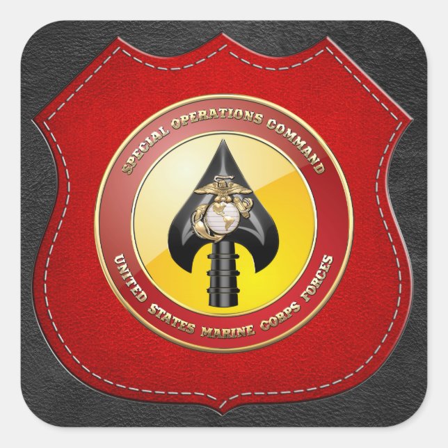 USMC Special Operations Command (MARSOC) [3D] Square Sticker (Front)