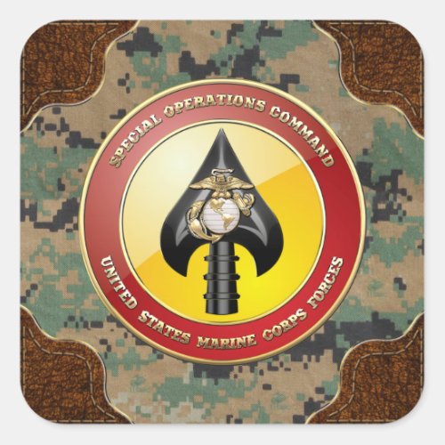 USMC Special Operations Command MARSOC 3D Square Sticker