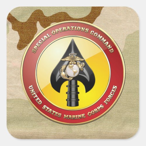 USMC Special Operations Command MARSOC 3D Square Sticker