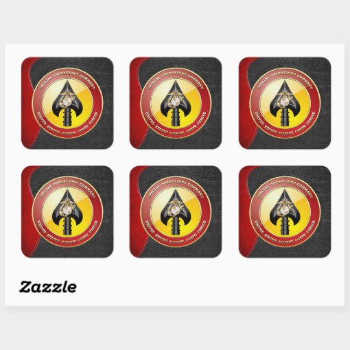 Usmc Special Operations Command Marsoc 3d Square Sticker Zazzle