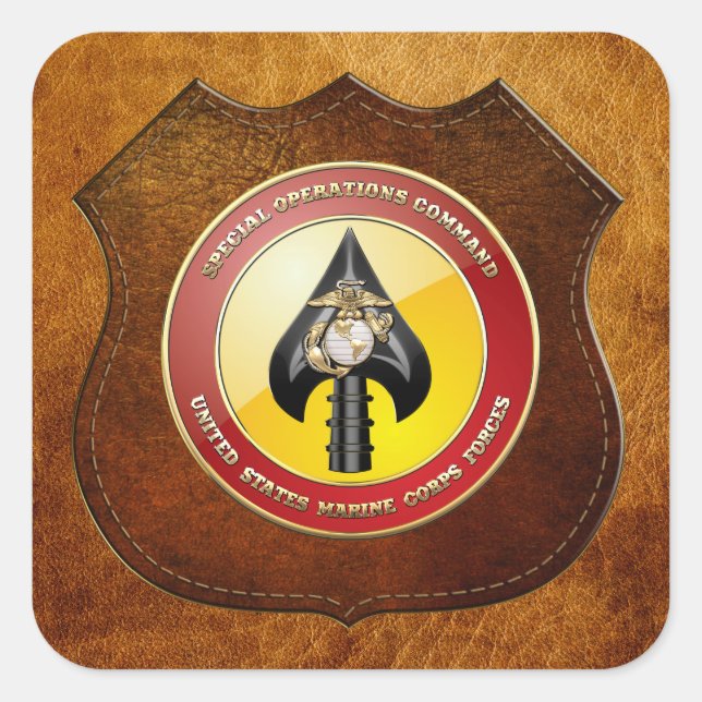 USMC Special Operations Command (MARSOC) [3D] Square Sticker (Front)