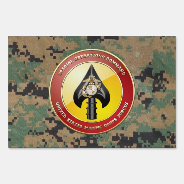 USMC Special Operations Command (MARSOC) [3D] Yard Sign (Front)