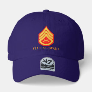 USMC Staff Sergeant Rank Insignia SNCO 47 Brand Hat