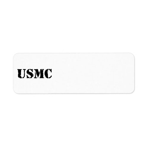 USMC stencil text Label