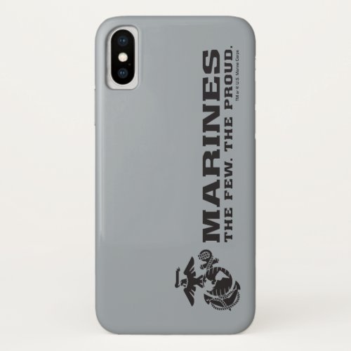 USMC The Few The Proud Logo _ Black iPhone X Case