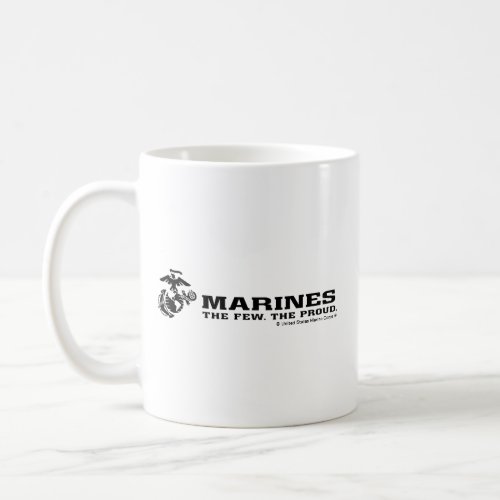 USMC The Few The Proud Logo - Black Coffee Mug