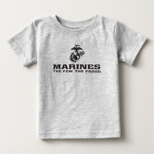 USMC The Few The Proud Logo Stacked - Black Baby T-Shirt