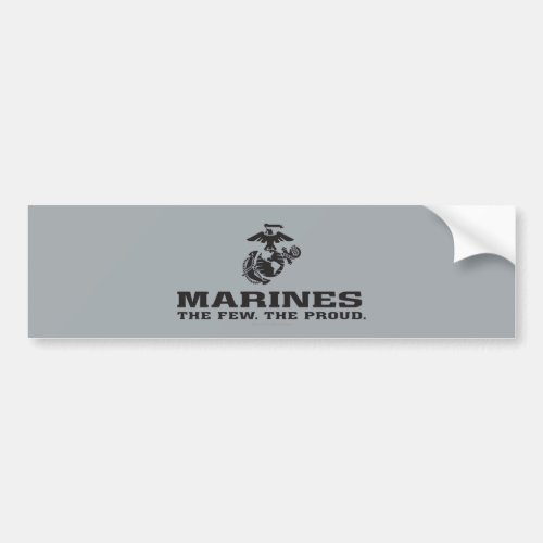 USMC The Few The Proud Logo Stacked _ Black Bumper Sticker