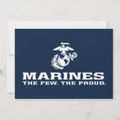 USMC The Few The Proud Logo Stacked - White (Front)