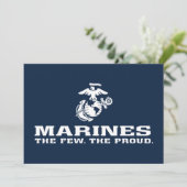 USMC The Few The Proud Logo Stacked - White (Standing Front)