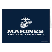 USMC The Few The Proud Logo Stacked - White (Front Horizontal)