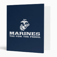 USMC The Few The Proud Logo Stacked - White