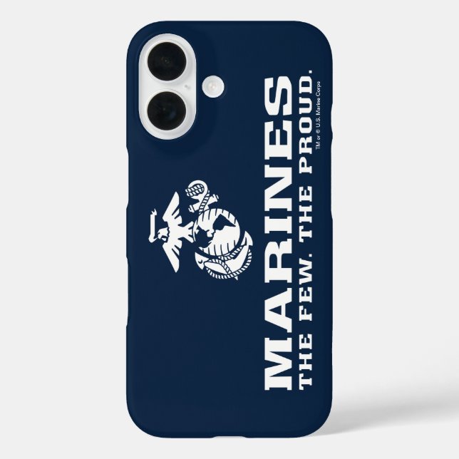USMC The Few The Proud Logo Stacked - White Case-Mate iPhone Case (Back)