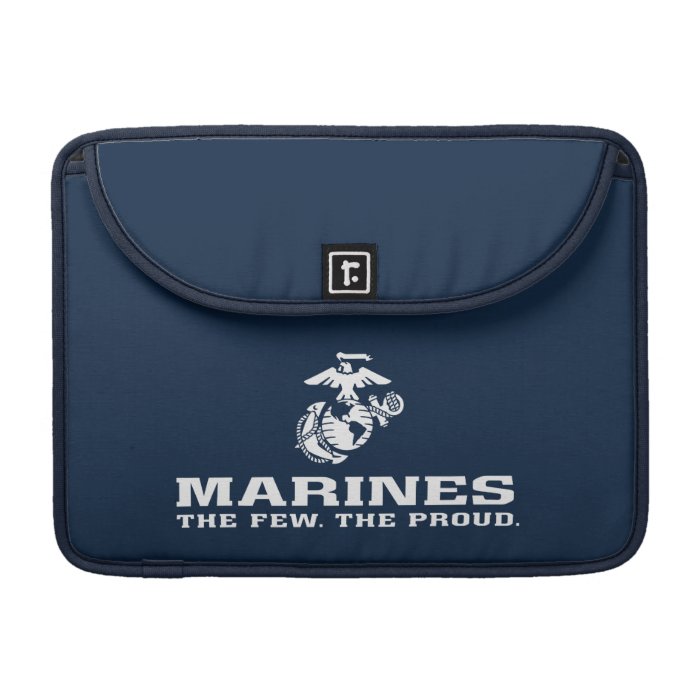 USMC The Few The Proud Logo Stacked   White Sleeves For MacBook Pro