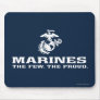 USMC The Few The Proud Logo Stacked - White Mouse Pad