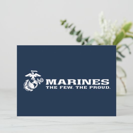 USMC The Few The Proud Logo - White (Standing Front)