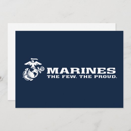 USMC The Few The Proud Logo - White (Front/Back)