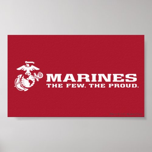USMC The Few The Proud Logo _ White Poster