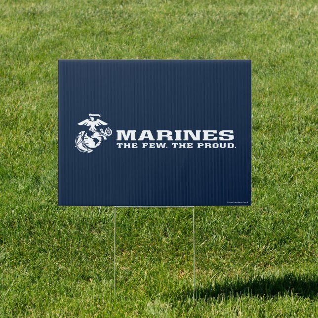 USMC The Few The Proud Logo - White Sign (Insitu)