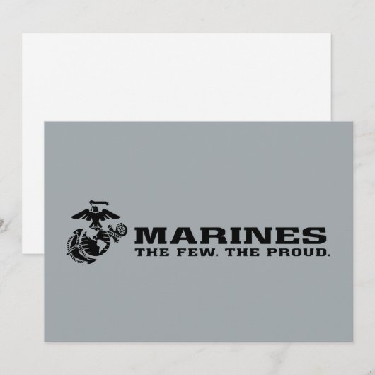 USMC "The Few, The Proud" Stacked Black Logo (Front/Back)