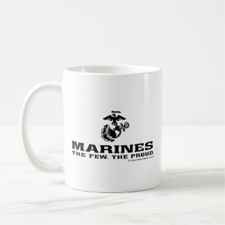 USMC "The Few, The Proud" Stacked Black Logo Coffee Mug