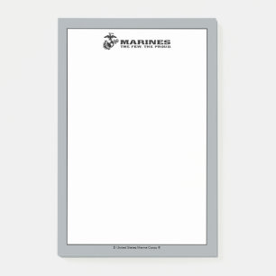 USMC "The Few, The Proud" Stacked Black Logo Post-it Notes
