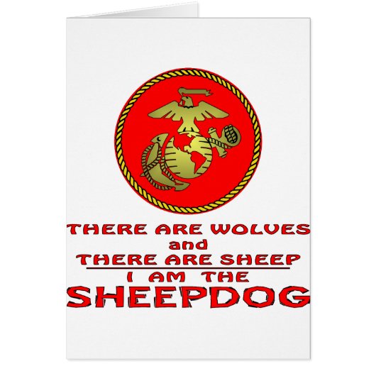 USMC There Are Wolves And There Are Sheep Cards (Front)