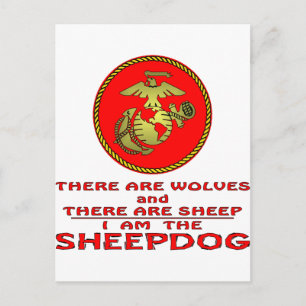 USMC There Are Wolves And There Are Sheep Postcard