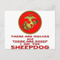 USMC There Are Wolves And There Are Sheep Postcard