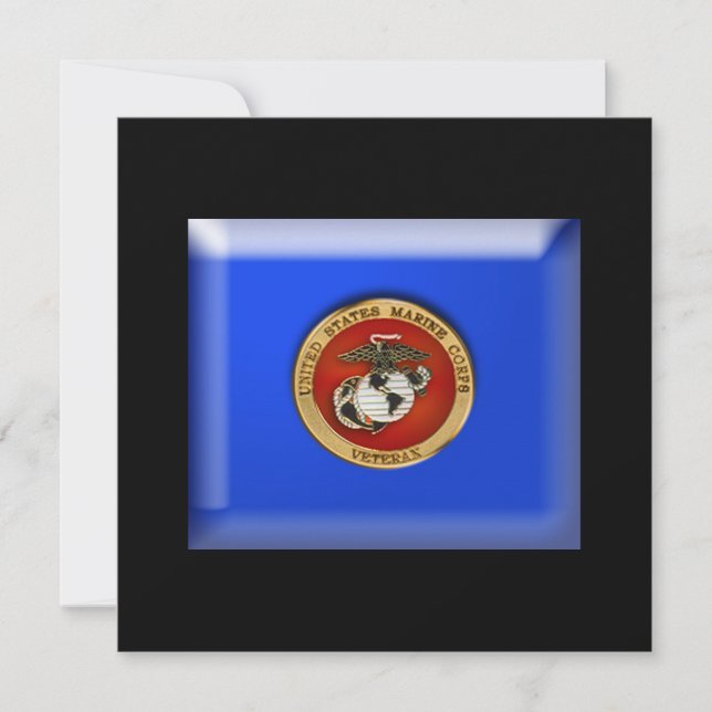 USMC Veteran Customizable Card! OoRah! Save The Date (Front)