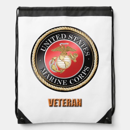 USMC Veteran Drawstring Backpack