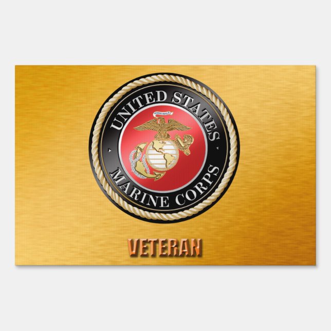 USMC Veteran Yard Sign (Front)