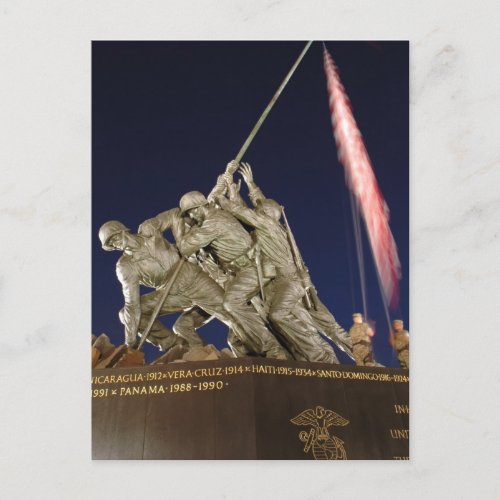 USMC War Memorial Postcard