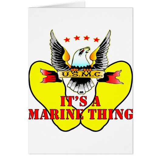USMC Yellow Footprints It’s A Marine Thing Cards (Front)
