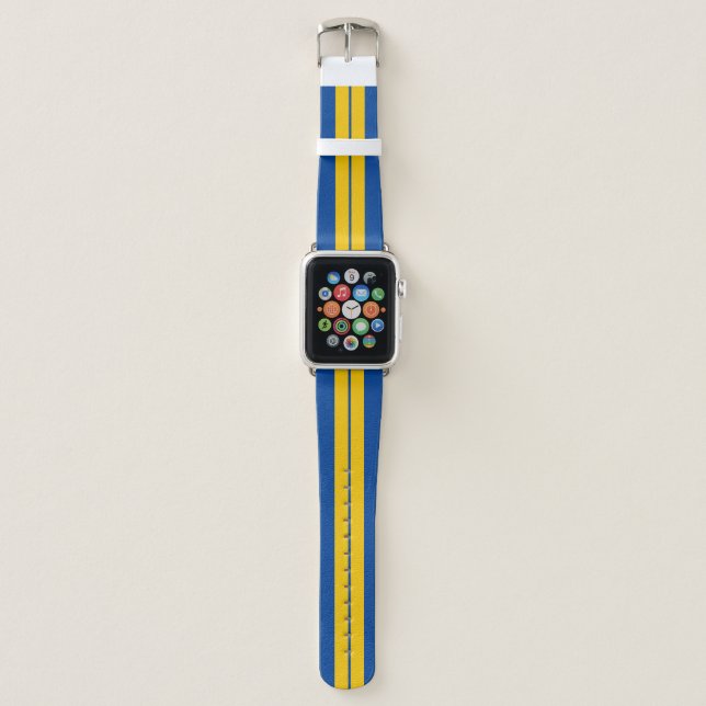 USN Blue Angels - Blue and Gold Apple Watch Band (Front)