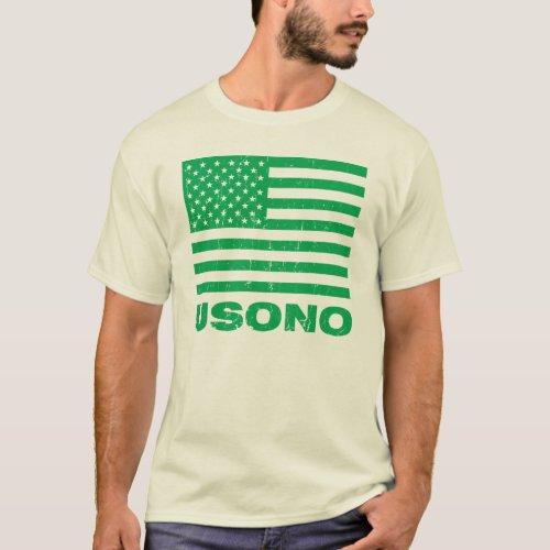 Usono Flago Destressed T_Shirt