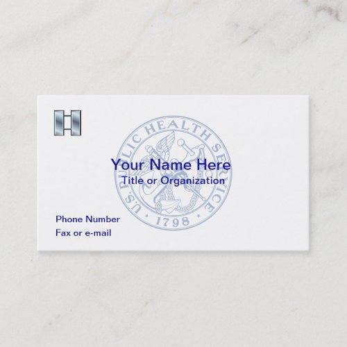 USPHS Lieutenant Business Card